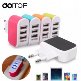 DOITOP Universal 3.1A 3 Port USB Wall Home Travel AC Fast Charging Charger Adapter 3 USB Charger US/EU Plug for iphone samsung