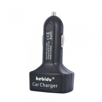 New 2-port Mini12-24V 4 in 1 Car Charger Dual DC5V 3.1A USB with Voltage/temperature/Current Meter Tester Adapter