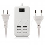 6 Port USB Charger HUB Splitter 20W 5V 5A Desktop USB Wall Travel Charging Station US/EU Plug Power Adapter for iPhone