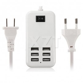 6 Port USB Charger HUB Splitter 20W 5V 5A Desktop USB Wall Travel Charging Station US/EU Plug Power Adapter for iPhone