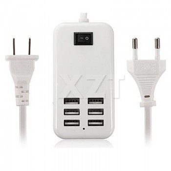 6 Port USB Charger HUB Splitter 20W 5V 5A Desktop USB Wall Travel Charging Station US/EU Plug Power Adapter for iPhone