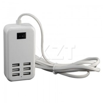 6 Port USB Charger HUB Splitter 20W 5V 5A Desktop USB Wall Travel Charging Station US/EU Plug Power Adapter for iPhone