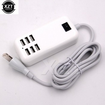 6 Port USB Charger HUB Splitter 20W 5V 5A Desktop USB Wall Travel Charging Station US/EU Plug Power Adapter for iPhone