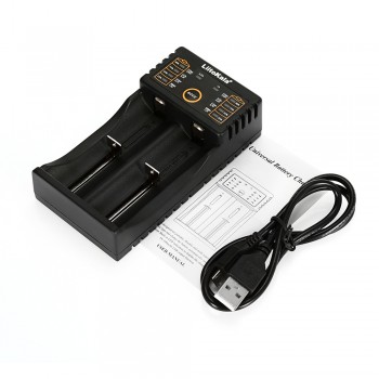 LiitoKala Lii-202 battery charger+2pcs HK LiitoKala Lii-50A 26650 5000mah Rechargeable battery for flashlight,40-50A discharge