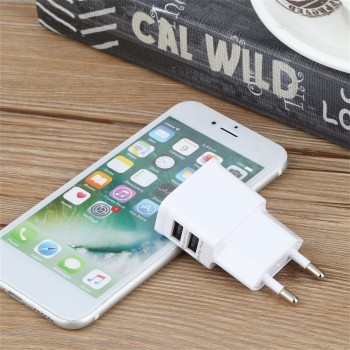 USB Charger 5V 2A Fast Charging Dual USB Wall Travel Charger EU Plug Mobile Phone Charger For iPhone Xiaomi Samsung USB Adapter