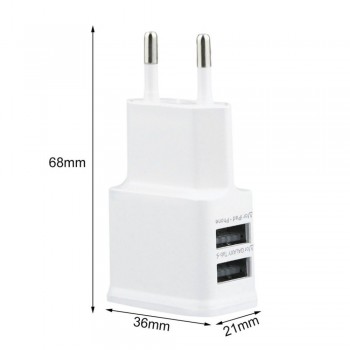 USB Charger 5V 2A Fast Charging Dual USB Wall Travel Charger EU Plug Mobile Phone Charger For iPhone Xiaomi Samsung USB Adapter