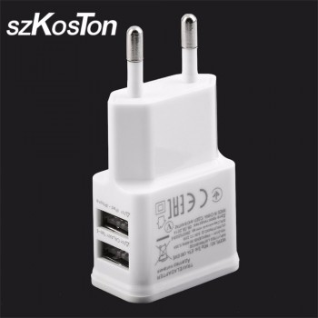 USB Charger 5V 2A Fast Charging Dual USB Wall Travel Charger EU Plug Mobile Phone Charger For iPhone Xiaomi Samsung USB Adapter