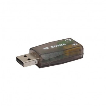 Audio Adapter 3D Sound card 5.1 USB To 3.5mm mic headphone Jack Stereo Headset Jan 19