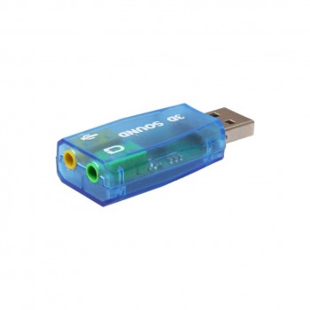 Audio Adapter 3D Sound card 5.1 USB To 3.5mm mic headphone Jack Stereo Headset Jan 19