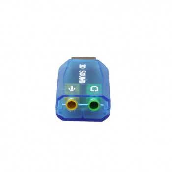 Audio Adapter 3D Sound card 5.1 USB To 3.5mm mic headphone Jack Stereo Headset Jan 19