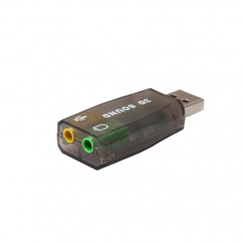 Audio Adapter 3D Sound card 5.1 USB To 3.5mm mic headphone Jack Stereo Headset Jan 19