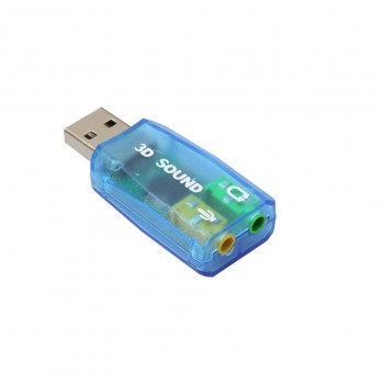Audio Adapter 3D Sound card 5.1 USB To 3.5mm mic headphone Jack Stereo Headset Jan 19