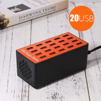90W 20 Port USB Charging Station Power Adapter Wall Travel Desktop Charger Hub USB Charger for iPhone X 8 iPad Samsung Xiaomi