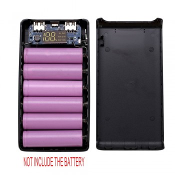 Free Welding 5V 2A LCD Display Power Bank Case Power Bank PCB Charger Module DIY Kits Powered By 6x18650 Battery Powerbank Case