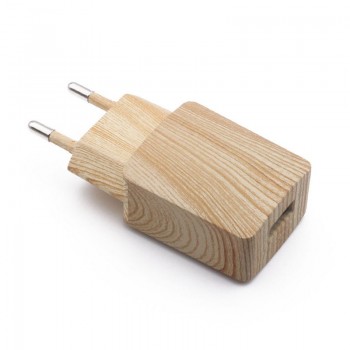 Hot! 2017 New EU/US Plug Adapter 5V 1A Power Wooden USB Charger Travel Wall Charger Adapter Wholesale Price AU9b