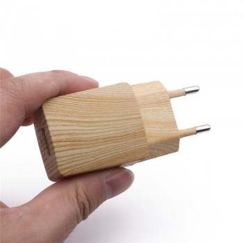 Hot! 2017 New EU/US Plug Adapter 5V 1A Power Wooden USB Charger Travel Wall Charger Adapter Wholesale Price AU9b