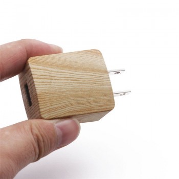Hot! 2017 New EU/US Plug Adapter 5V 1A Power Wooden USB Charger Travel Wall Charger Adapter Wholesale Price AU9b