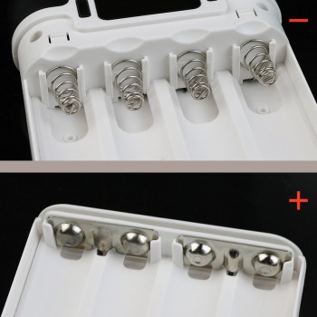 Evewher 18650 lion Batery 4 slots Rechargeable Charger Box With LED Light Power Bank Case For 18650 intelligent battery Charger