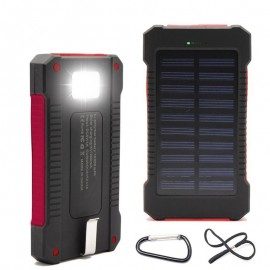 Waterproof Solar Power Bank Real 20000 mAh Dual USB External Polymer Battery Charger Outdoor Light Lamp Powerbank Ferisi