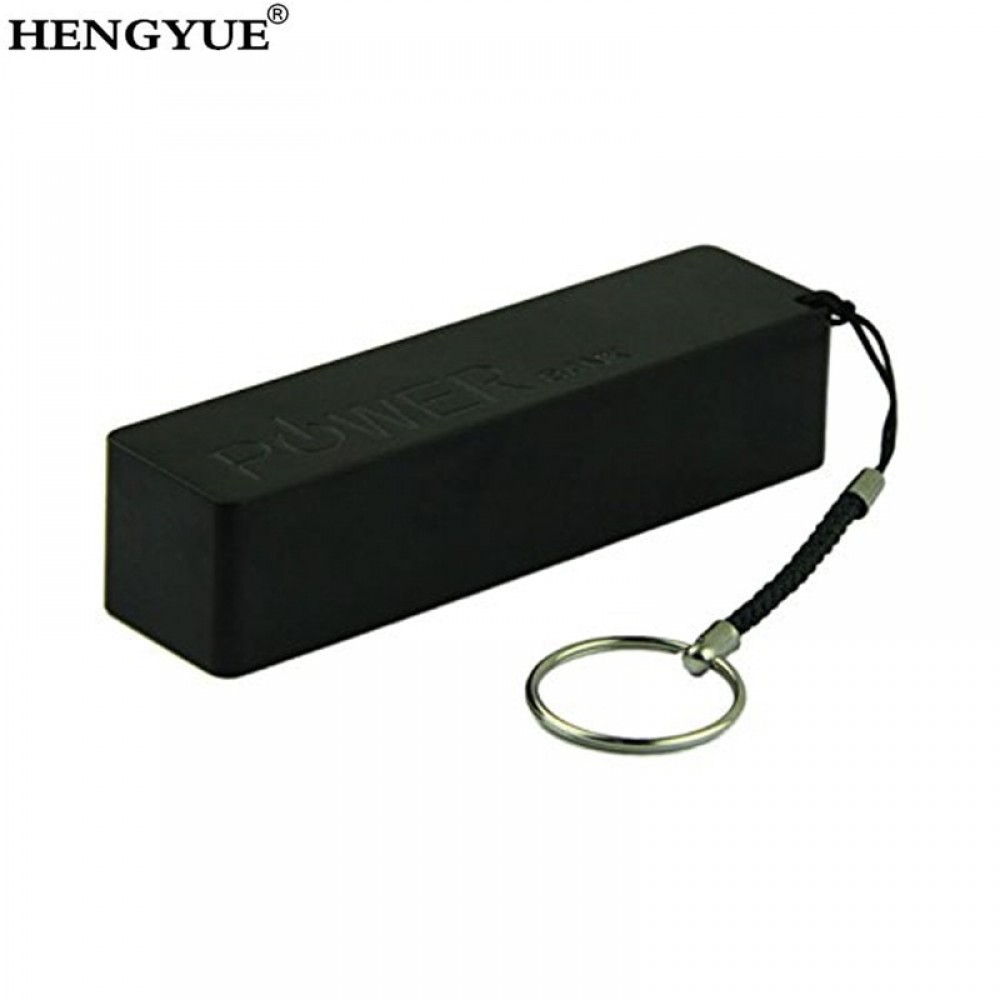 200pcs/lot Portable Power Bank 18650 External Backup Battery Charger With Key Chain USB Charging Mobile Phones for Cell Phone
