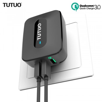 TUTUO Quick Charge 3.0 QC-028P 25W 3-Port EU/US Plug Fast USB Wall Charger Adapter for Galaxy S7/S6/Edge/Xiaomi Redmi/iPhone 7