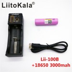 Liitokala 100% Original INR18650 30Q Rechargeable battery 3000mAh li-lon battery For E-cigarette use+Lii-100B 18650 charger