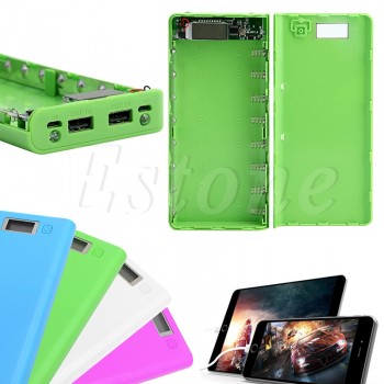 DIY USB Mobile Power Bank Charger Case Pack 8pcs 18650 Battery Holder for Phone