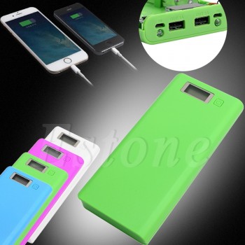 DIY USB Mobile Power Bank Charger Case Pack 8pcs 18650 Battery Holder for Phone