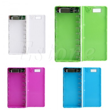 DIY USB Mobile Power Bank Charger Case Pack 8pcs 18650 Battery Holder for Phone