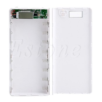 DIY USB Mobile Power Bank Charger Case Pack 8pcs 18650 Battery Holder for Phone