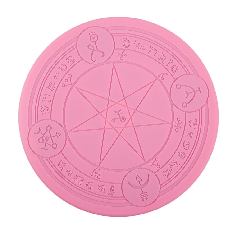 Glowing Magic Array Qi Wireless Charger Charging Pad For Samsung Iphone X 8 8+(Pink)