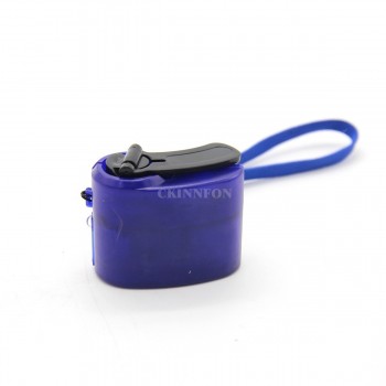 DHL 100PCS Travel Phone Home Charger Dynamo Cell Hand Usb Hand Blue Emergency Dynamo USB Mobile Crank (Blue)