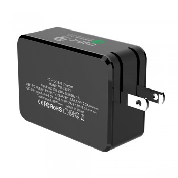 TUTUO USB C PD Wall Charger (Power Delivery) Type C+Quick Charge 3.0 Fast Power Adapter for iPhone 8/X /8 Plus Galaxy S8 S9 Plus