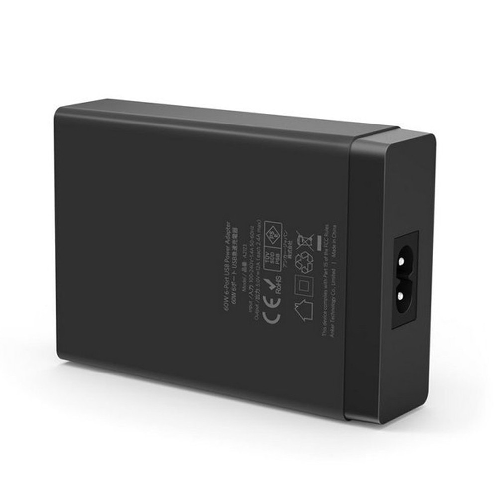 EPULA 12A 60W Multi Port Tour USB Quick Charger Rapid Charging Station Desktop Travel Hub for Iphone For Android phone