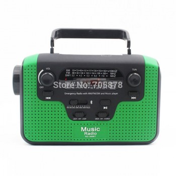 Portable Reading Lamp Hand Crank Phone Charger Bluetooth Speaker Multiband Radio FM/AM/SW Solar Radio Power Generator