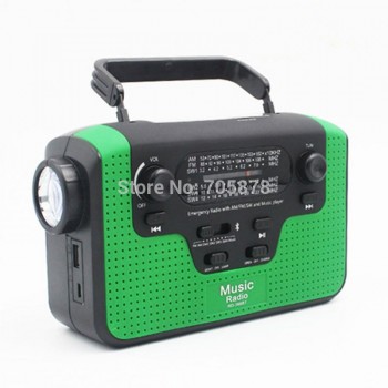 Portable Reading Lamp Hand Crank Phone Charger Bluetooth Speaker Multiband Radio FM/AM/SW Solar Radio Power Generator