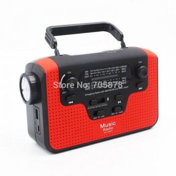 Portable Reading Lamp Hand Crank Phone Charger Bluetooth Speaker Multiband Radio FM/AM/SW Solar Radio Power Generator