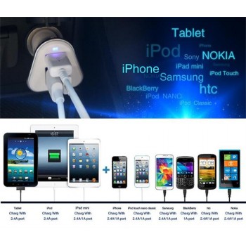 R28 New High-quality 3 USB Car Charger Multi-port Car Charger General Charger Free Shipping 12003106