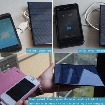 Portable 6v 3.5w 580-600mA Solar Panel Socket Battery USB Charger High Efficiency For iPhone 4 4s 5 6 Phone Mp3 Mp4 Pad Tablet