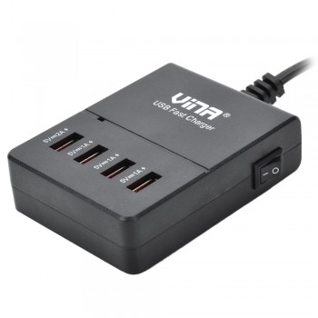 TUTUO UPS-005 Fast USB Charger 5V4A 4-Port Desktop Travel Charger AC Power Adapter for iPhone 7 Samsung Galaxy S7 Xiaomi (EU+US)