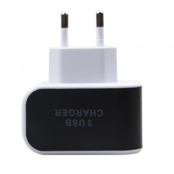 5V 3A EU US Plug Power Adapter 3 Ports Multiple Wall USB Smart Charger Adapter Mobile Phone Device Fast Charging for iPhone iPad