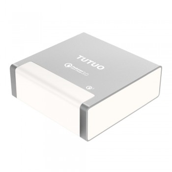 TUTUO 40W 4 Ports USB Charger Quick Charge 3.0 Fast Desktop Dock Holder Power Adapter for iPhone 7 iPad Pro 10.5 Huawei Mate 10