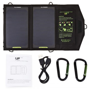 ALLPOWERS 10W Solar Panel Solar cells Water Resistant Folding Charger Bag USB Charging Charger High Efficiency battery China