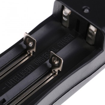 18650 Battery Charger Black 2 Slots AC 110V 220V Dual For 18650 Charging 3.7V Rechargeable Li-Ion US EU Plug