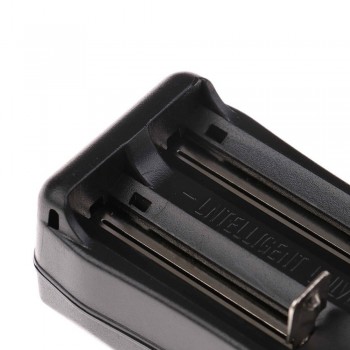 18650 Battery Charger Black 2 Slots AC 110V 220V Dual For 18650 Charging 3.7V Rechargeable Li-Ion US EU Plug