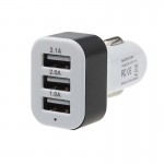 Mini size Black Color 5V Output Car Charger Adapter Universal 3 Port USB Charger Adapter For iPhone Smartphone #S