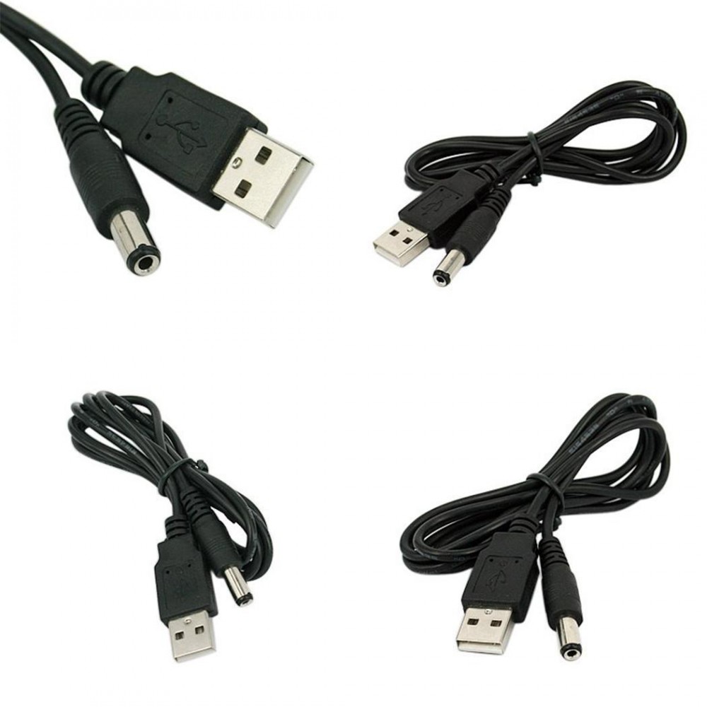 Supply A Cable DC 5.5mm x Power 2.1mm To USB USB Socket Male Cable Cord DC Plug