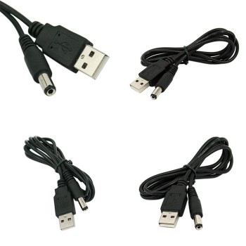 Supply A Cable DC 5.5mm x Power 2.1mm To USB USB Socket Male Cable Cord DC Plug