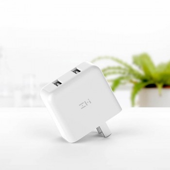 Xiaomi ZMI QC3.0 USB Dual Port Fast Charger Set + 1m Type-C Charging Cable Portable Wall Charger Adapter For Phone Tablet PC