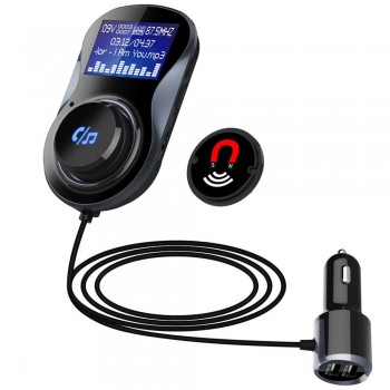 Bluetooth Hands-free FM Modulator Stereo Car MP3 Player Audio Adaptor FM Transmitter Support U Disk TF Dual USB Charger